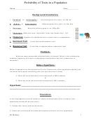 Probability Of Traits In A Population Worksheets - Mr. Mullany