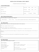 Employee Information Sheet Printable pdf