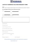 Leave Of Absence/vacation Request Form - Reversomatic