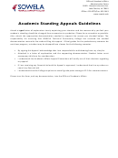 Academic Standing Appeals Form - Sowela Technical Community College