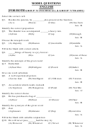 English, Physics, Mathematics Worksheet With Answers Printable pdf