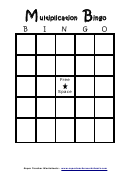 Multiplication Bingo Table Worksheet