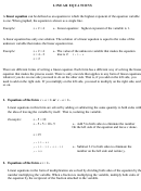 Linear Equations Worksheet With Answers Printable pdf