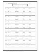 Ones, Tens And Hundreds Worksheet With Answer Key