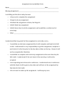 Missing Assignment Accountability Form