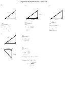 Trigonometry Worksheet With Answers