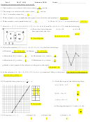 Math Test Worksheets With Answers - Mat 1101 - 2010