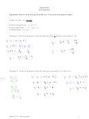 Math 1313 Prerequisites Equations Worksheet With Answers