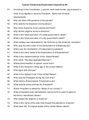 American Typical Citizenship Examination Questions