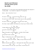 Hard Luck Woman Lyrics And Chords - Kiss Printable pdf