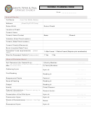 Funeral Planning Form - Saints Peret And Paul Catholic Church Printable pdf