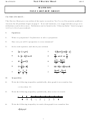 Math 021 Test 2 Review Sheet - 2012