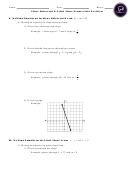 Slope-intercept And Point-slope Forms Worksheet With Answer Key - Potomac Falls High School