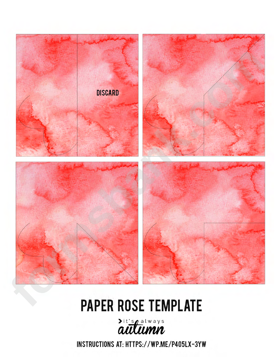 Paper Rose Template