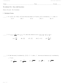 Worksheet P.6 - Fun With Functions Worksheet - Pennsylvania State University