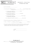 Bankruptcy Proof Of Claim Information Form - The Allen Firm Printable pdf