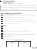 Fillable Form Imm 5721 - Document Checklist - Temporary Resident Visa Printable pdf