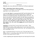 Physics Density Lab Report Template Printable pdf
