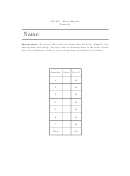 Ma 242 Exam 1 Linear Algebra Worksheet