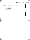 1/2 Page Ad Template (Horizontal) Printable pdf