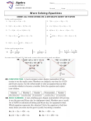 Chapter 3 Linear Equations Worksheet With Answers