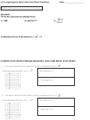 Square Root And Cube Root Functions Worksheets