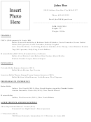 Sample Ballet Resume printable pdf download