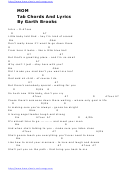 Garth Brooks - Mom Tab Chords And Lyrics Chord Chart