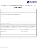 End Use Statement Form By Ultimate Consignee And Purchaser - Telectron
