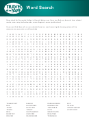 Travelling Word Search Puzzle Template