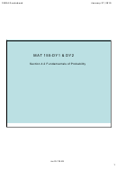 Mat 155 Statistical Analysis Worksheets With Answers - Section 4.2 Fundamentals Of Probability - Dr. Claude S. Moore, Cape Fear Community College, 2010