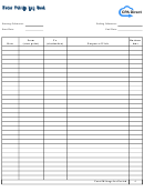 Motor Vehicle Log Book Template - Cpa Direct