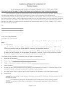 California Affidavit Of Collection Of Estate Assets Form - County Of San Diego