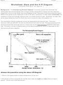 Stars And The H-r Diagram Worksheet - Physics 1, Devan Skapetis, Ridgeview High School