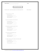 Quartiles Worksheet With Answer Key Printable pdf
