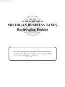 Form 518, Michigan Business Taxes Registration Booklet - Michigan Department Of Treasury
