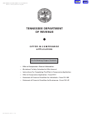 Offer In Compromise Application - Tennessee Department Of Revenue Printable pdf