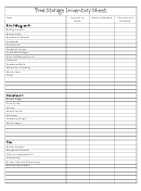 Food Storage Inventory Sheet