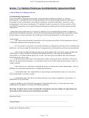 Sample Employee Confidentiality Agreement/oath