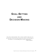 Goal-setting And Decision-making