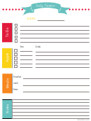 Daily Planner Template With Checklist