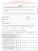 Student Teaching Teacher Candidate Evaluation Form