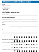 Ncss Candidate Evaluation Form