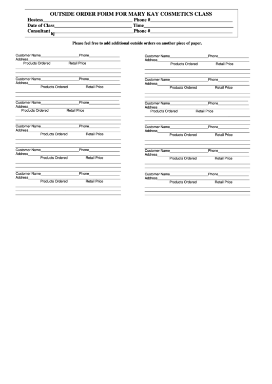 Top 15 Mary Kay Order Form Templates Free To Download In PDF Format