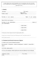 Complementary Questionnaire For A Schengen Visa Application (france)