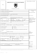 Form T Mv Sr 11-055 - Application For Visa Of The Slovak Republic