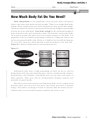 Body Composition/bmi Activity Sheet