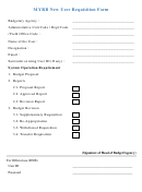Myrb New User Requisition Form