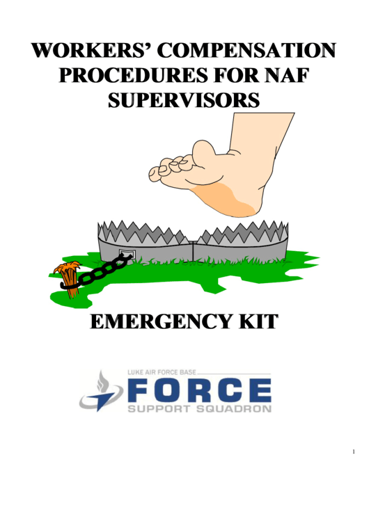 Workers Compensation Procedures For Naf Supervisors Emergency Kit Printable pdf
