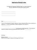 Sample Application Receipt Letter Template